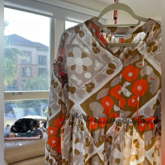 Marimekko silk dress - Iltarusko Välly dress Size S (fits 4-8) - Picture 6 of 7
